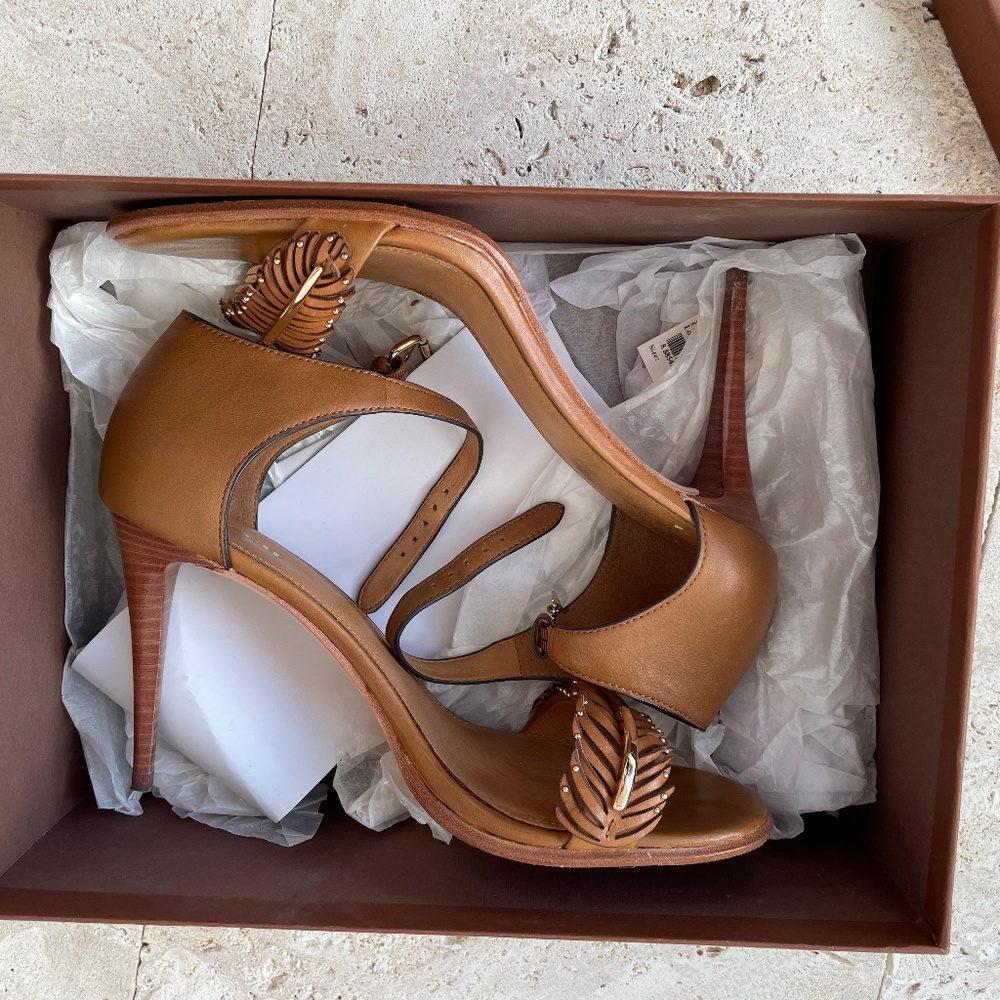 Beautiful Coach Leather High Heel Sandal - barely worn